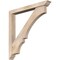 Ekena Millwork Balboa Traditional Smooth Bracket w/ Offset Brace, Douglas Fir, 5 1/2"W x 46"D x 46"H BKT0604X46X46BOA01SDF - alternate 1